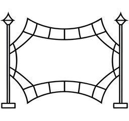 Black and white rope frame for text illustration