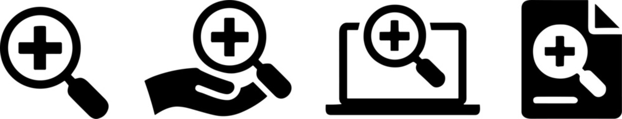 Fototapeta premium Search Magnifying Glasss Set for User Interface Designs