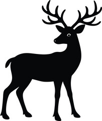 deer silhouette vector icon illustration.