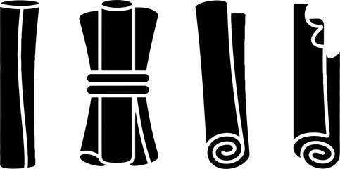 Fototapeta premium Cinnamon Stick Bundle Different Rolled Cinnamon Sticks Digital Vector Illustration for Design