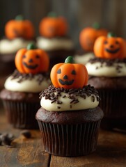 cupcakes with chocolate frosting