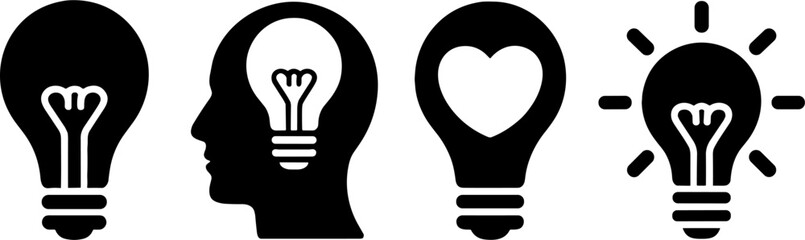 Creative Light Bulbs Representing Ideas Emotions Innovation