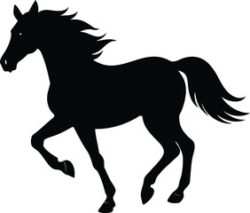 horse silhouette vector