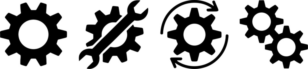 Mechanical Gear Settings Repair Maintenance Process Set for Engineering and Technology Design