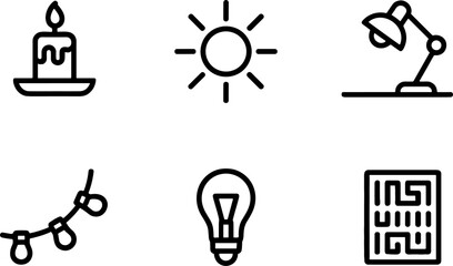 Candle Sunlight Lamp Lightbulb String Lights Maze Set