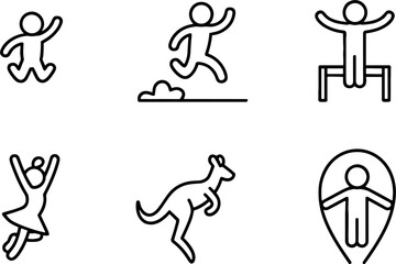 Obraz premium Dynamic Human Figure Vector Illustrations for Active Lifestyle Designs