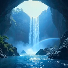 Waterfall wonders in karst caves