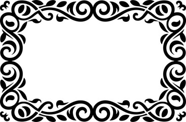 Elegant Floral Border Design for Invitations and Stationery