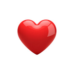 red heart on white background
