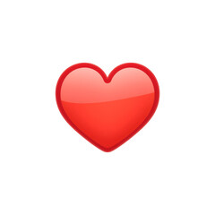 red heart on white background