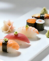 Image de sushis qui viennent d'être cuisinés 