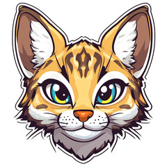 Obraz premium Cute Bobcat Mascot Logo Friendly Cartoon Wildcat Vector Illustration