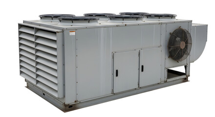 Industrial HVAC Air Handling Unit Large Metal Equipment with Fans in White Finish