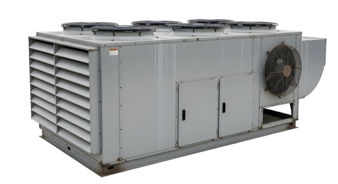 Industrial HVAC Air Handling Unit Large Metal Equipment with Fans in White Finish