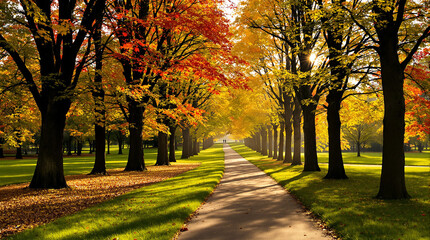 Naklejka premium autumn in the park