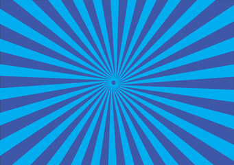 Radiating Blue Sunburst Background – Abstract Retro Light Burst Design