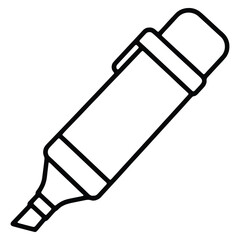 Black and white marker icon for design element usage illustration