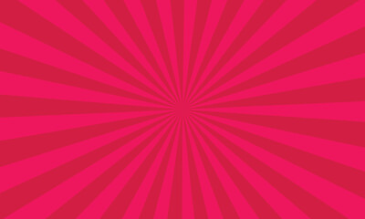 A vibrant pink and red sunburst pattern radiating from the center outwards.