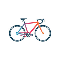 Fototapeta premium bicycle isolated on white background