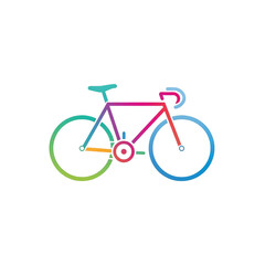 Fototapeta premium bicycle on white background