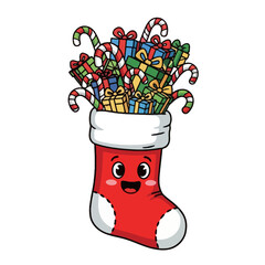 Festive Christmas Vector Stickers with Holiday Cheer