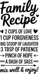 Obraz premium family recipe svg, kitchen svg bundle, cooking svg files, recipe quote svg, cricut recipe svg, silhouette recipe svg, cutting file kitchen, cookbook svg designs, recipe card svg, family kitchen svg, r