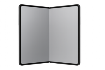 Foldable smartphone tablet mockup with blank screen