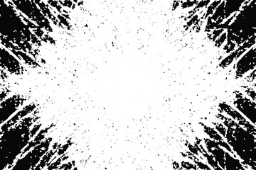 Grunge rectangle abstract texture effect background vector illustration. paint roller strokes, transparent backdrop, rough brush stroke, empty space, distressed ink texture, overlay, scratch frame, 