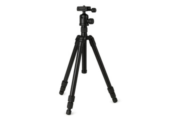 Black photography tripod with ball head providing stability