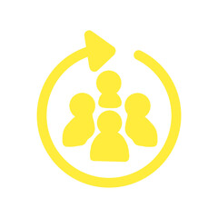 Team Development Icon / チーム成長のアイコン（人材育成・組織改善のシンボル）	