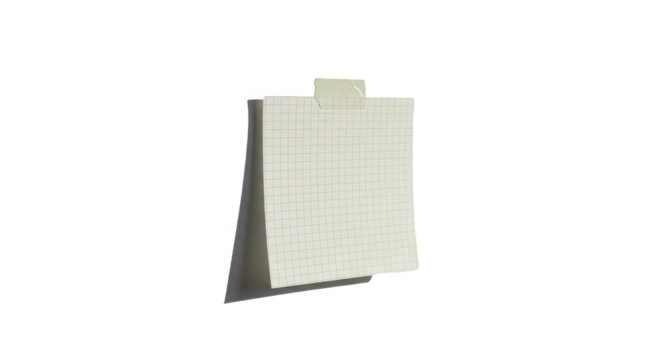 Paper sheet isolated on transparent background