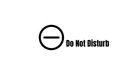 Do not disturb sign simple vector icon for privacy isolated on white background