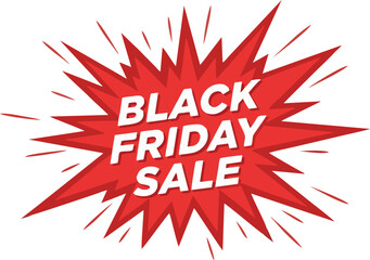 Vector burst shape displaying BLACK FRIDAY SALE in white text