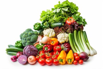 Fresh Vibrant Vegetables A Colorful Harvest of Healthy Eating Vegan Food on transparent background
