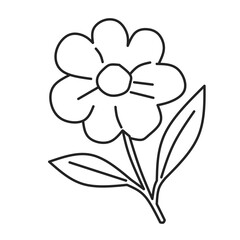 Outline Flower Icon Vector