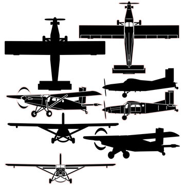 Single-engined STOL utility aircraft Vvector set 