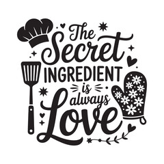 Custom blinds with your photo Kitchen quote typography design – The secret ingredient is always love