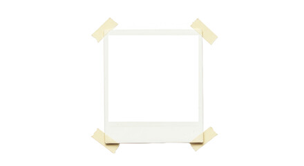 Instant photo frame isolated on transparent background