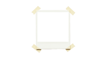Instant photo frame isolated on transparent background