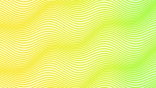Bright Yellow to Green Gradient Wavy Lines on Light Background abstract curves