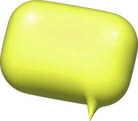 노란색 입체 말풍선