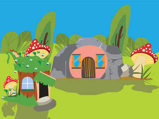 two fantastical houses in the bush