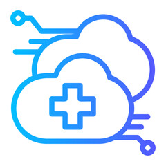 Fototapeta premium healthcare cloud ai icon