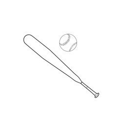 baseball and bat without background 