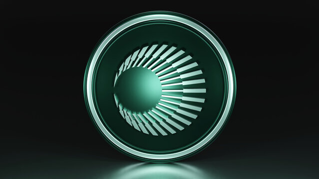 plasma logo and coin in front view