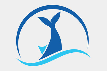Minimalist Shark tail vector icon. related to whale, tail, shark, animal, dolphin and more. © MARUFA