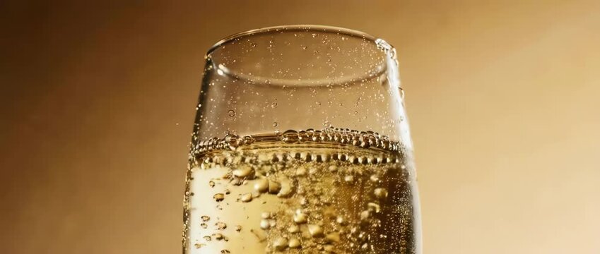 Golden Champagne Bubbles Rising - Celebration Background Loop. This elegant background is perfect for New Year's, anniversaries, weddings, Valentine's Day, and any luxury celebration.