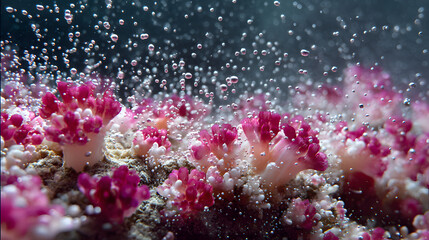 Magical Underwater Coral Spawning Event with Gametes Bloom