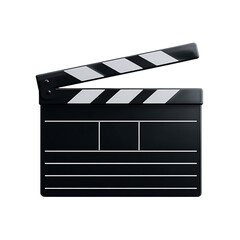 Fototapeta premium Filmmaker's clapboard against white background.PNG