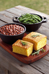 Southern Comfort Food: Cornbread and Beans